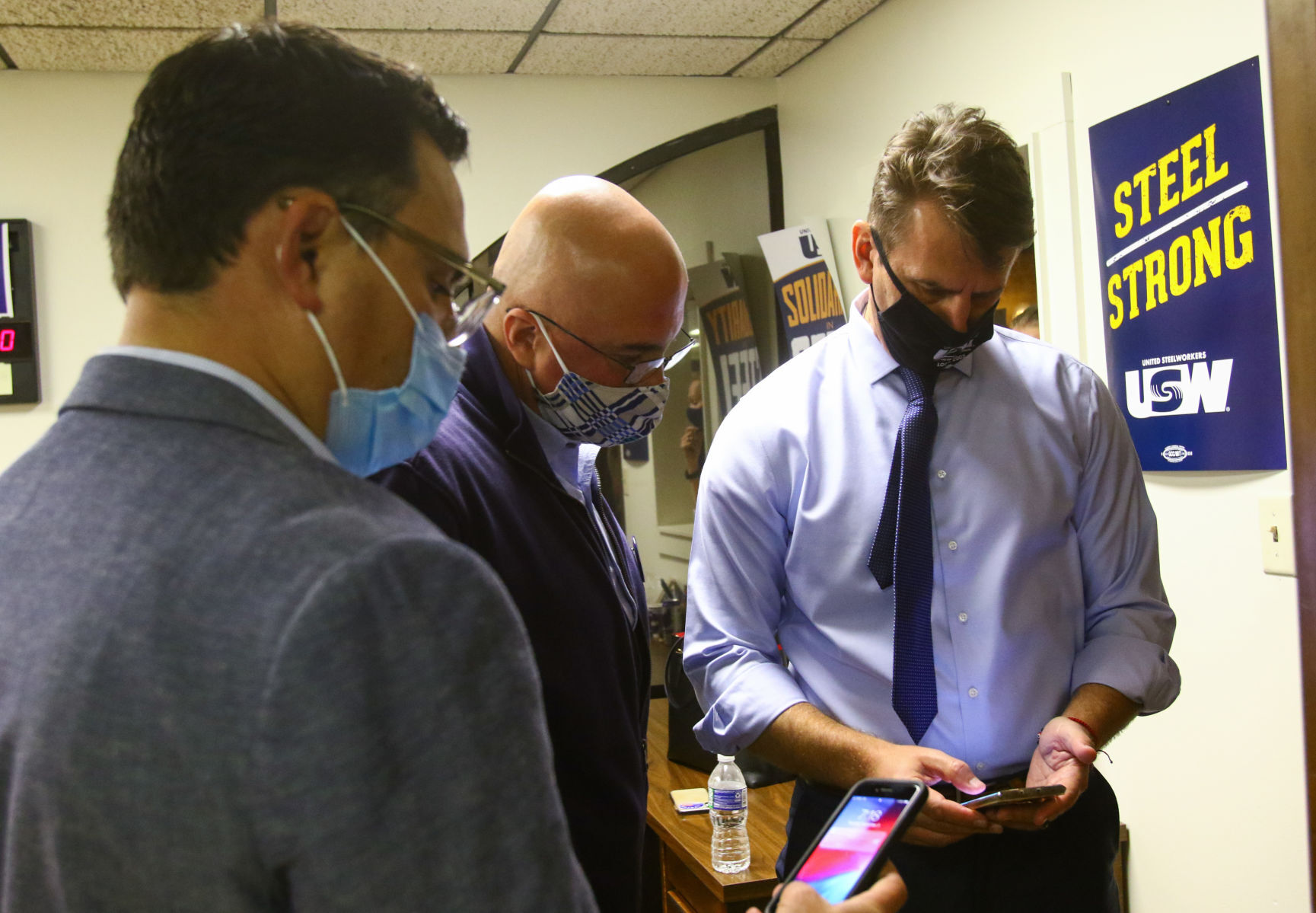 Frank Mrvan visits headquarters on Election Night